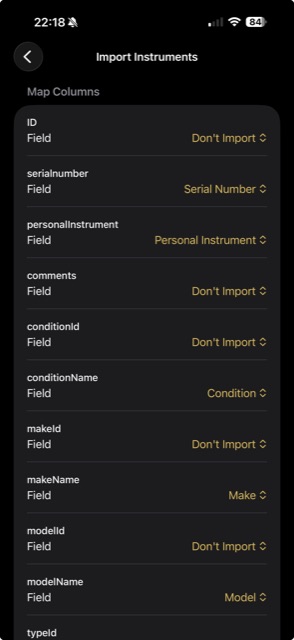 Instrument Import flow