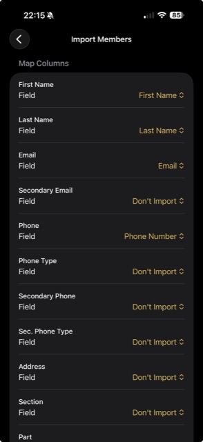 Member Import flow