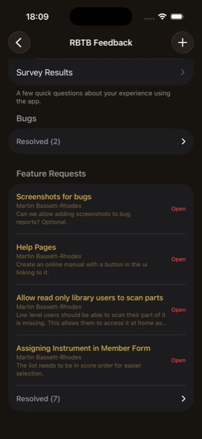 Report Detail screen