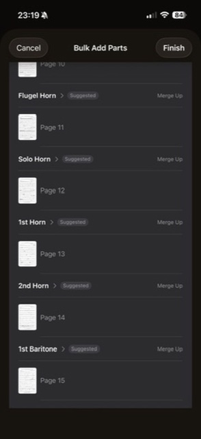 Bulk Add scan and part-review screens